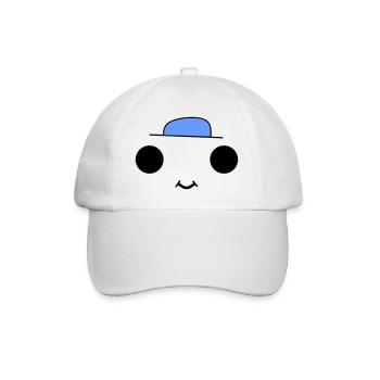Cute face with a blue hat - Baseballkappe - Weiß/Weiß - Vorne