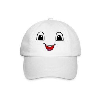 Cute face with a happy smile - Baseballkappe - Weiß/Weiß - Vorne
