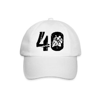 Motorcycle 40 Motorcyclist Moto - Baseball Cap - white/white - Front