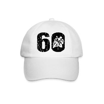 Motorcycle 60 Motorcyclist Moto - Baseball Cap - white/white - Front