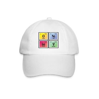 One Love | Periodic Table of Elements - Baseball Cap - white/white - Front