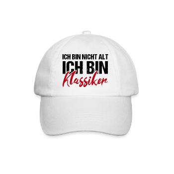 Ich bin nicht alt ich bin Klassiker - Baseballkappe - Weiß/Weiß - Vorne