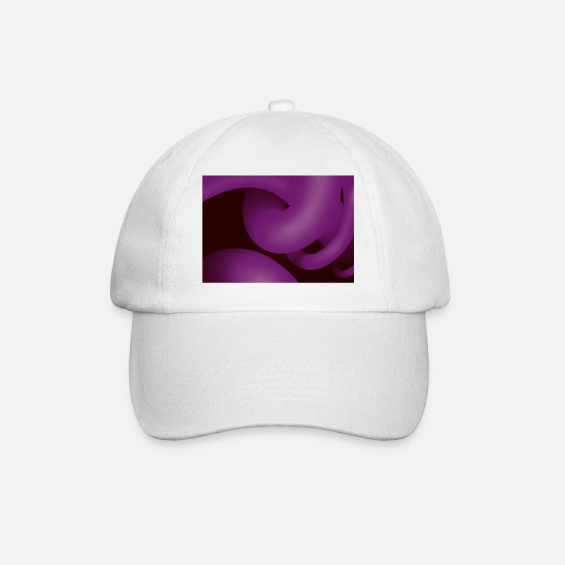 Abstraktes Lila - Baseballkappe - Weiß/Weiß