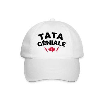 Tata géniale / t-shirt humour tata - Casquette classique - blanc/blanc - Devant