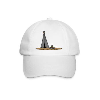 Conception de tente primitive de feu de camp - Casquette classique - blanc/blanc - Devant