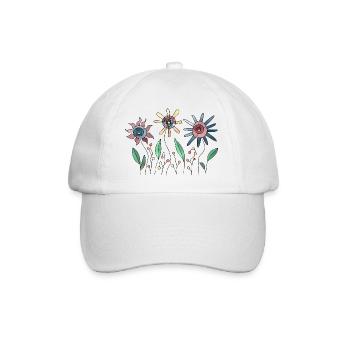 Fleur - Casquette classique - blanc/blanc - Devant