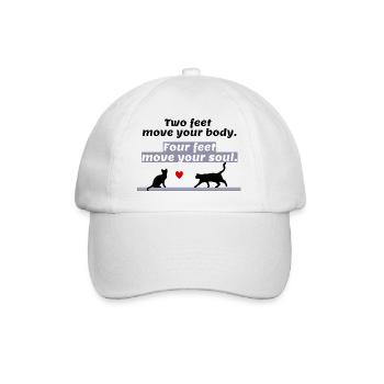 J’aime les vêtements / Quatre pieds - Casquette classique - blanc/blanc - Devant