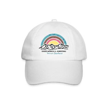 Eiger Mönch Jungfrau Jungfraujoch Schweiz Souvenir - Baseballkappe - Weiß/Weiß - Vorne