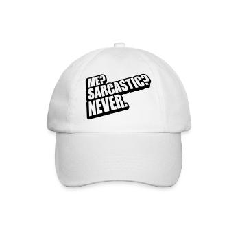 moi sarcastique ne cite jamais - Casquette classique - blanc/blanc - Devant