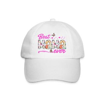 Stolze Mama Mutter Mami Lebensaufgabe Kinder Kind - Baseballkappe - Weiß/Weiß - Vorne