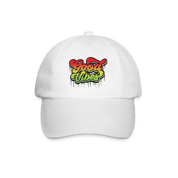 Good Vibes - Baseballkappe - Weiß/Weiß - Vorne