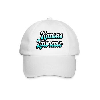 Lawrence Kansas Design - Baseballkappe - Weiß/Weiß - Vorne