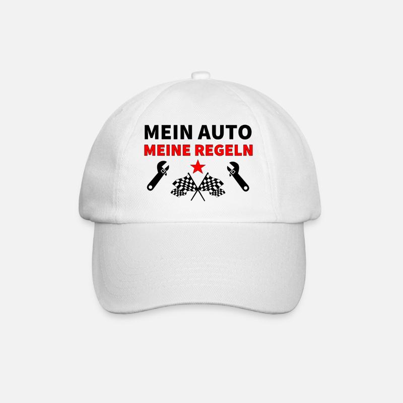 Auto - Baseballkappe - Weiß/Weiß