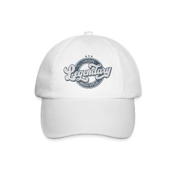 Unique legendary denim style vintage retro blue - Baseball Cap - white/white - Front