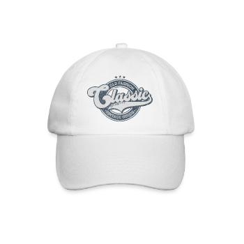 Klassische Old Fashion Denim Vintage Waren blau - Baseballkappe - Weiß/Weiß - Vorne