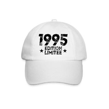 1995 Limited Edition Geburtstagsgeschenk!! - Baseballkappe - Weiß/Weiß - Vorne