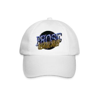 happy funny humor movies present idea - Baseballkappe - Weiß/Weiß - Vorne
