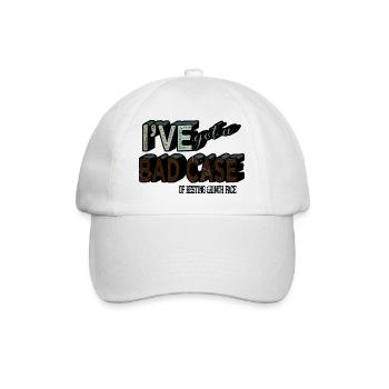 Dinosaur Fan Sayings Dino Bike Moon - Baseball Cap - white/white - Front