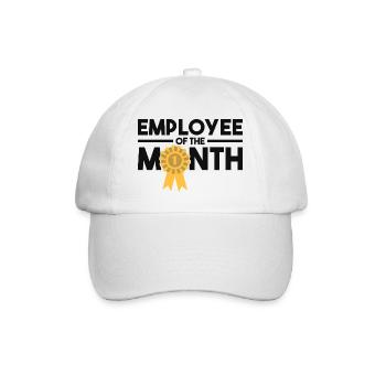 Employee of the Month Award Work Job - Baseball Cap - white/white - Front