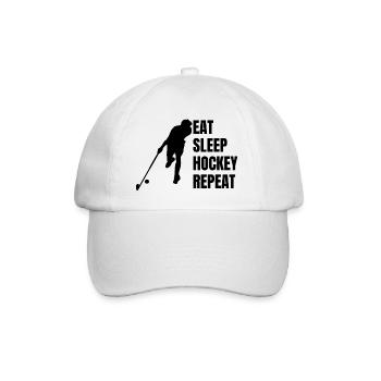Feldhockey Hockeyspieler Hockey Unihockey Geschenk - Baseballkappe - Weiß/Weiß - Vorne