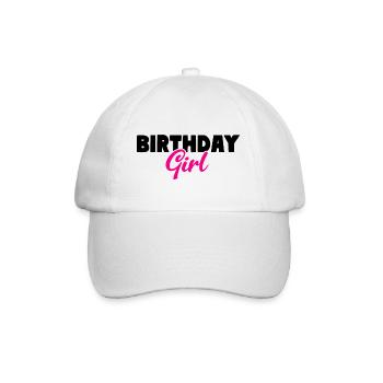 Fille d’anniversaire - Casquette classique - blanc/blanc - Devant