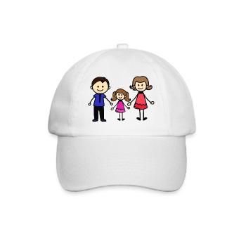 Familie Familie Eltern Tochter Corka - Baseballkappe - Weiß/Weiß - Vorne