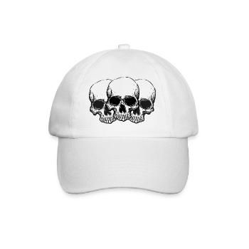 Crânes - Casquette classique - blanc/blanc - Devant