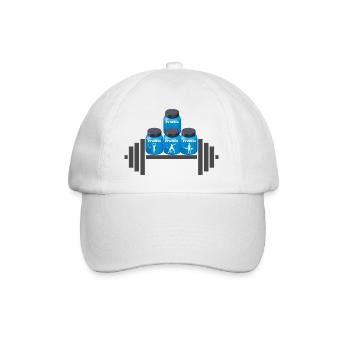 Protein Power Trio Silhouetten - Baseballkappe - Weiß/Weiß - Vorne