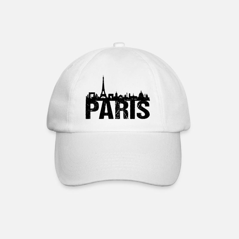 Paris Skyline Frankreich Paris - Baseballkappe - Weiß/Weiß