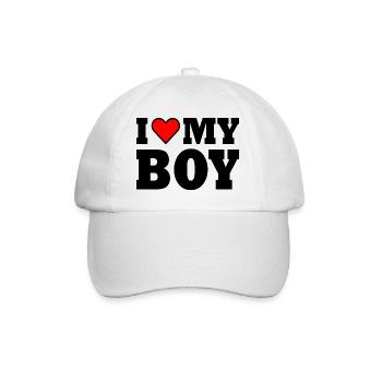 I love my boy - Baseball Cap - white/white - Front
