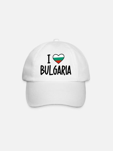 i love bulgaria - Baseballkappe - Weiß/Weiß