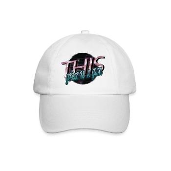 protest support your local calendaring - Baseball Cap - white/white - Front