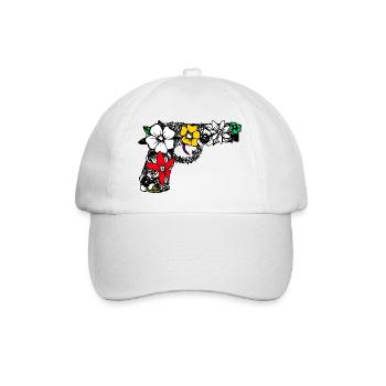 Gun - Baseball Cap - white/white - Front