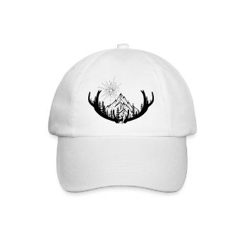 A deer antler carries the burden of nature - Baseball Cap - white/white - Front