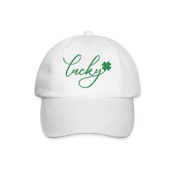 Cadeau de la Saint-Patrick Trèfle Hommes, Femmes, Enfants - Casquette classique - blanc/blanc - Devant