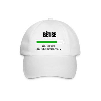 Bêtise en cours de chargement - Casquette classique - blanc/blanc - Devant
