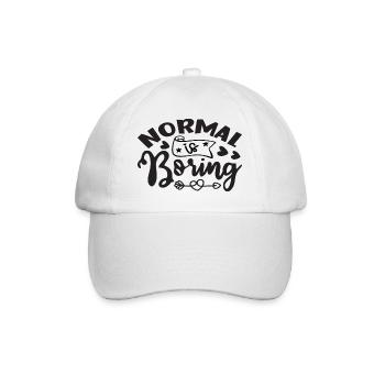 Normal is Boring - Baseball Cap - white/white - Front