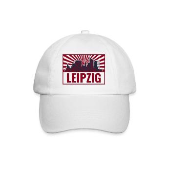 Leipzig Skyline Rétro Red - Casquette classique - blanc/blanc - Devant