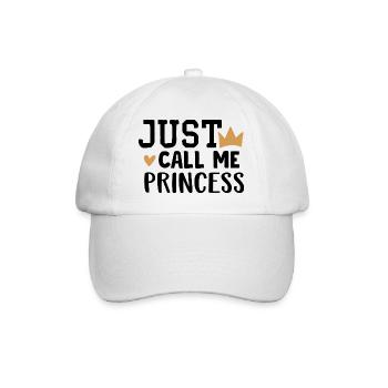 Just Call Me Princess - Baseballkappe - Weiß/Weiß - Vorne