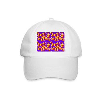 Deco pattern cube colored - Baseball Cap - white/white - Front