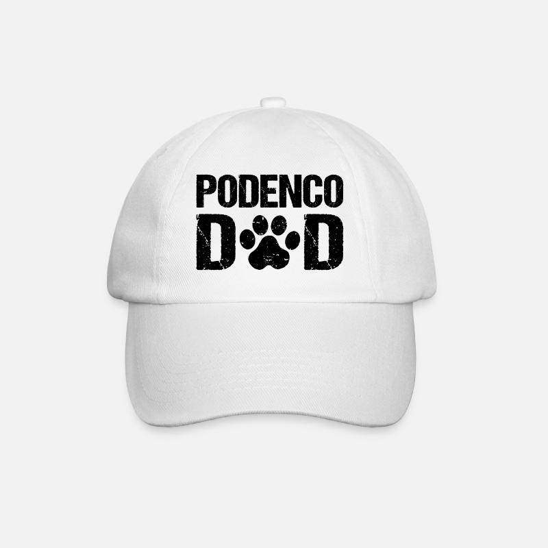 Podenco Dad Podenco Hunde - Baseballkappe - Weiß/Weiß
