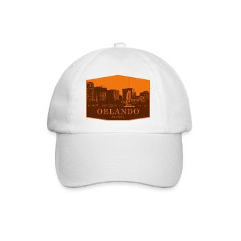 Orlando Skyline Badge Orange - Baseballkappe - Weiß/Weiß - Vorne