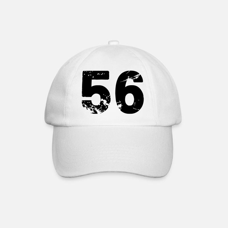 56 - Baseball Cap - white/white