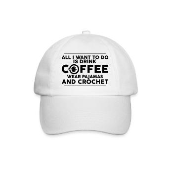 Tout ce que je veux, c’est boire du café 3 - Casquette classique - blanc/blanc - Devant