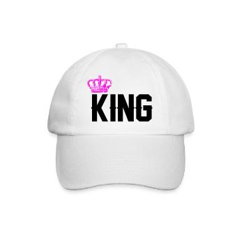 king - Baseballkappe - Weiß/Weiß - Vorne