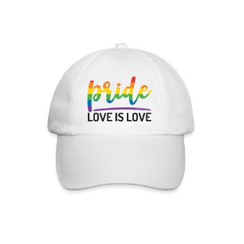 LGBTQ+ Stolz. Liebe ist Liebe. - Baseballkappe - Weiß/Weiß - Vorne