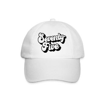 Soixante-quinze 75e anniversaire Hommes Femmes 75 ans - Casquette classique - blanc/blanc - Devant