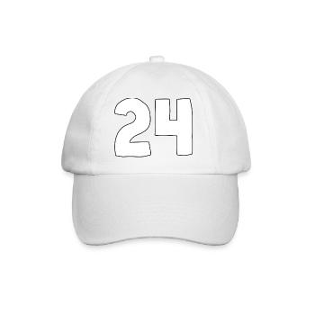24 schwarzer rahmen - Baseballkappe - Weiß/Weiß - Vorne