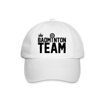 badminton team - Baseballkappe - Weiß/Weiß - Vorne