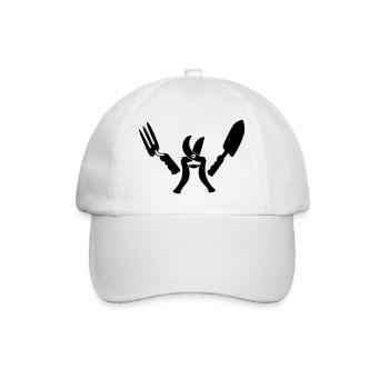 Gartengärtner bereit - Baseballkappe - Weiß/Weiß - Vorne